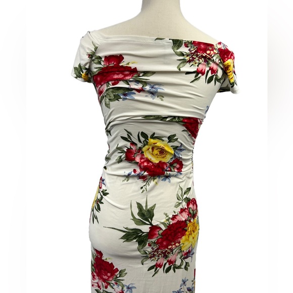 Mother Bee Maternity Short Sleeve Bodycon Floral Dress Size Small - Picture 4 of 13